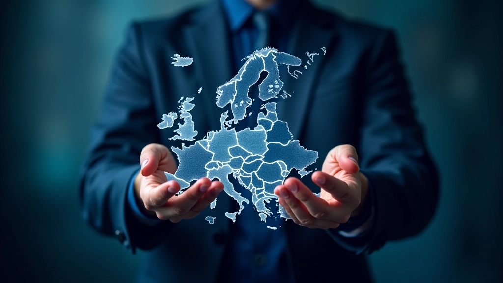 Evropská mapa s logistikou a spojeními mezi státy, transport a distribuce sítě