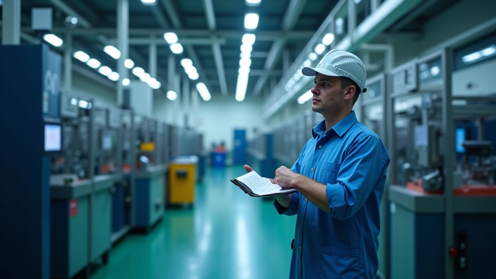 Velká průmyslová továrna s moderní technologií, strojní zařízení a manipulace s materiály v evropském průmyslovém areálu