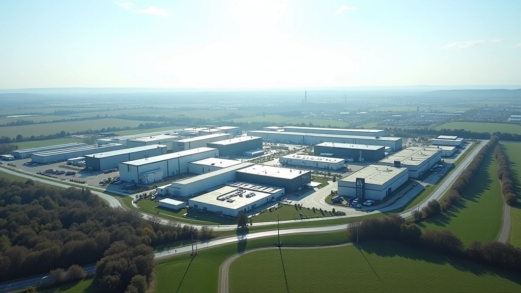 Regionální průmyslová oblast s budovami a silnicemi, zaměstnanost v Česku